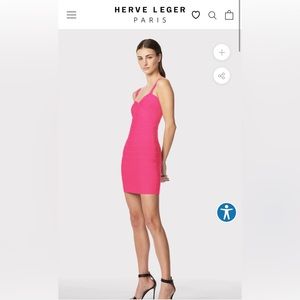 Herve Leger Paris XS Pink Barbie Bandage Dress.